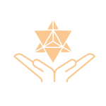 Icon of two hands holding a Merkabah in orange for Soul Contract Reading