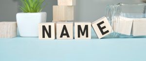 picture of blocks spelling out Name